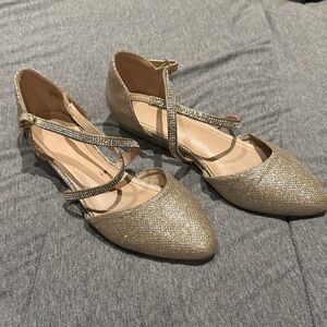 Dream Pairs Gold Glitter Flats